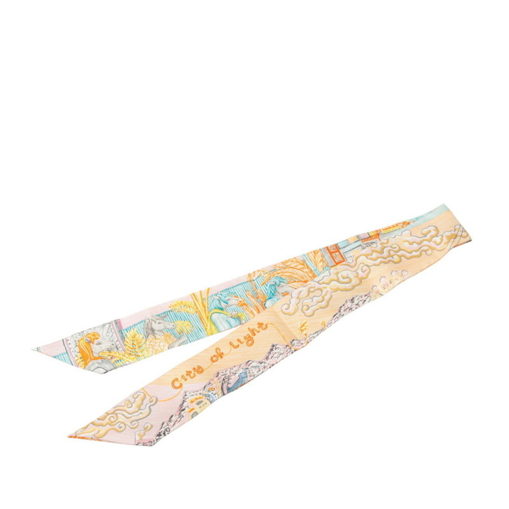 Hermes Twilly City of Light Scarf Muffler Multicolor Silk Women's HERMES